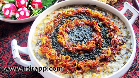 طرز تهیه آش شله قلمکار