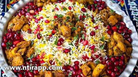 طرز تهیه انار پلو با مرغ