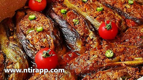 طرز تهیه بادمجان شکم پر