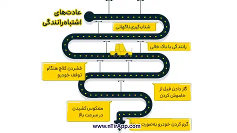 عادت های اشتباه رانندگی